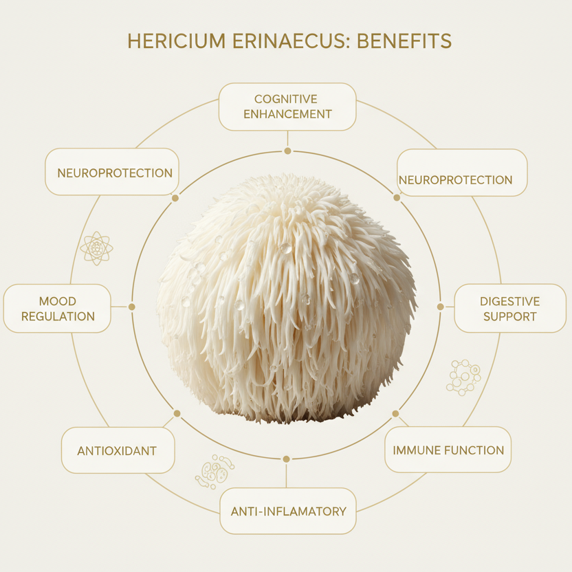 lion's mane mushroom with its benefits 